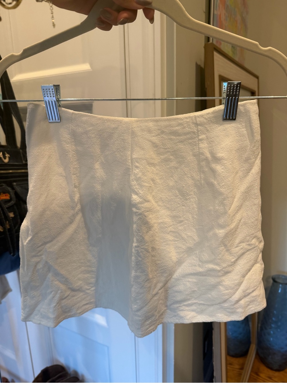 Princess Polly Ivory Textured Mini Skirt